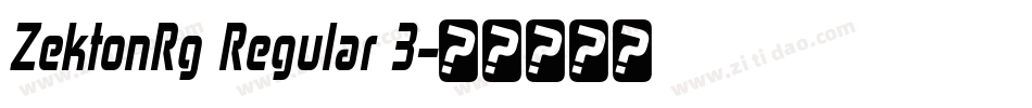 ZektonRg Regular 3字体转换
